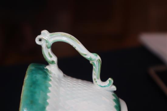 A Bow porcelain two-handled caudle cup and stand